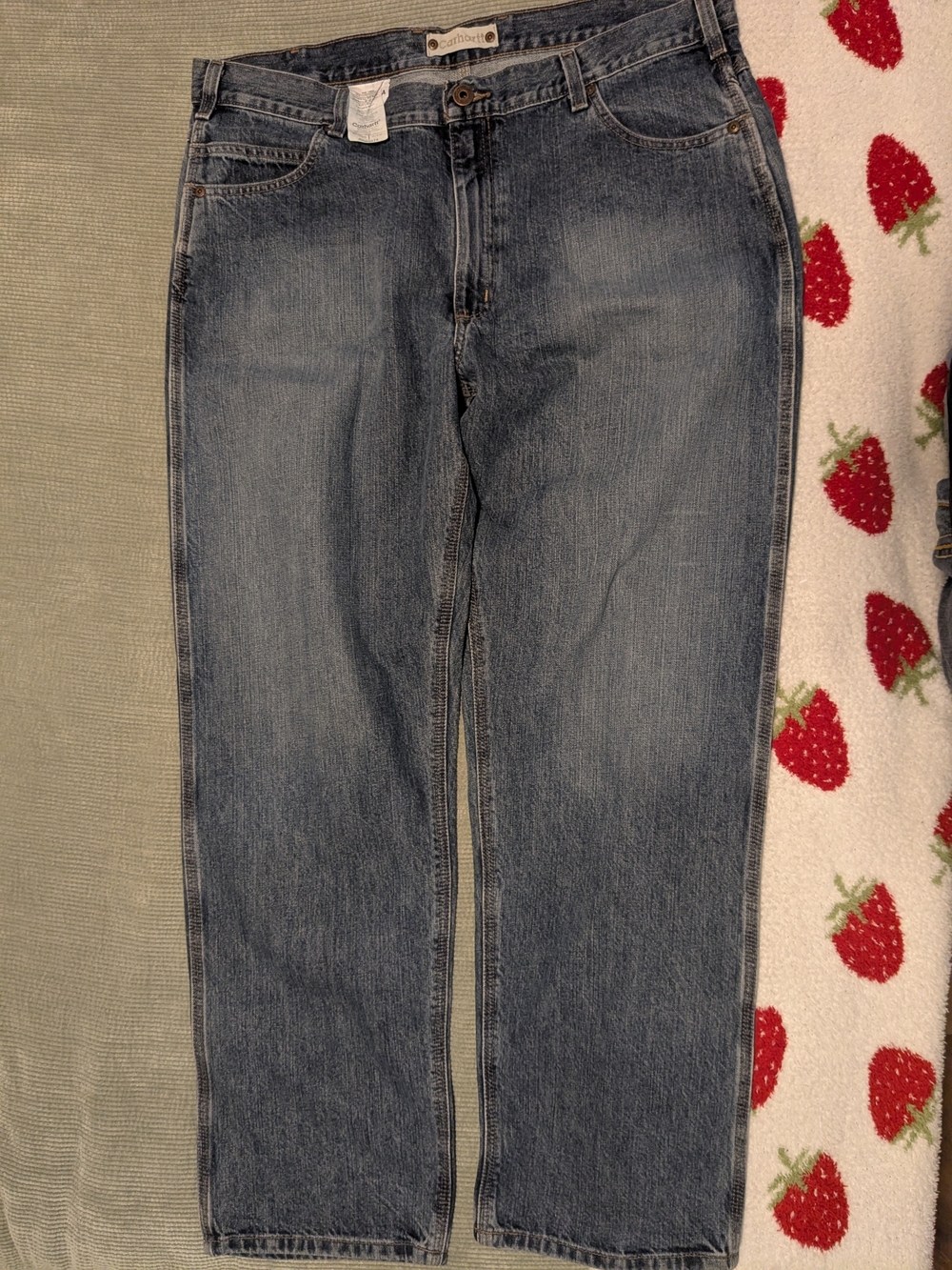 Carhartt Relaxed Fit Straight Leg Relaxed Denim Jeans 40 X 32
